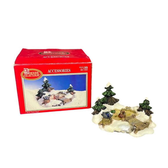 1998 Dickens Collectables Accessories Duck Pond 384-0402 Christmas Decor - Picture 1 of 4